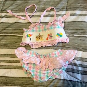 The Smocked Flamingo 18M 2 Piece Swimsuit
